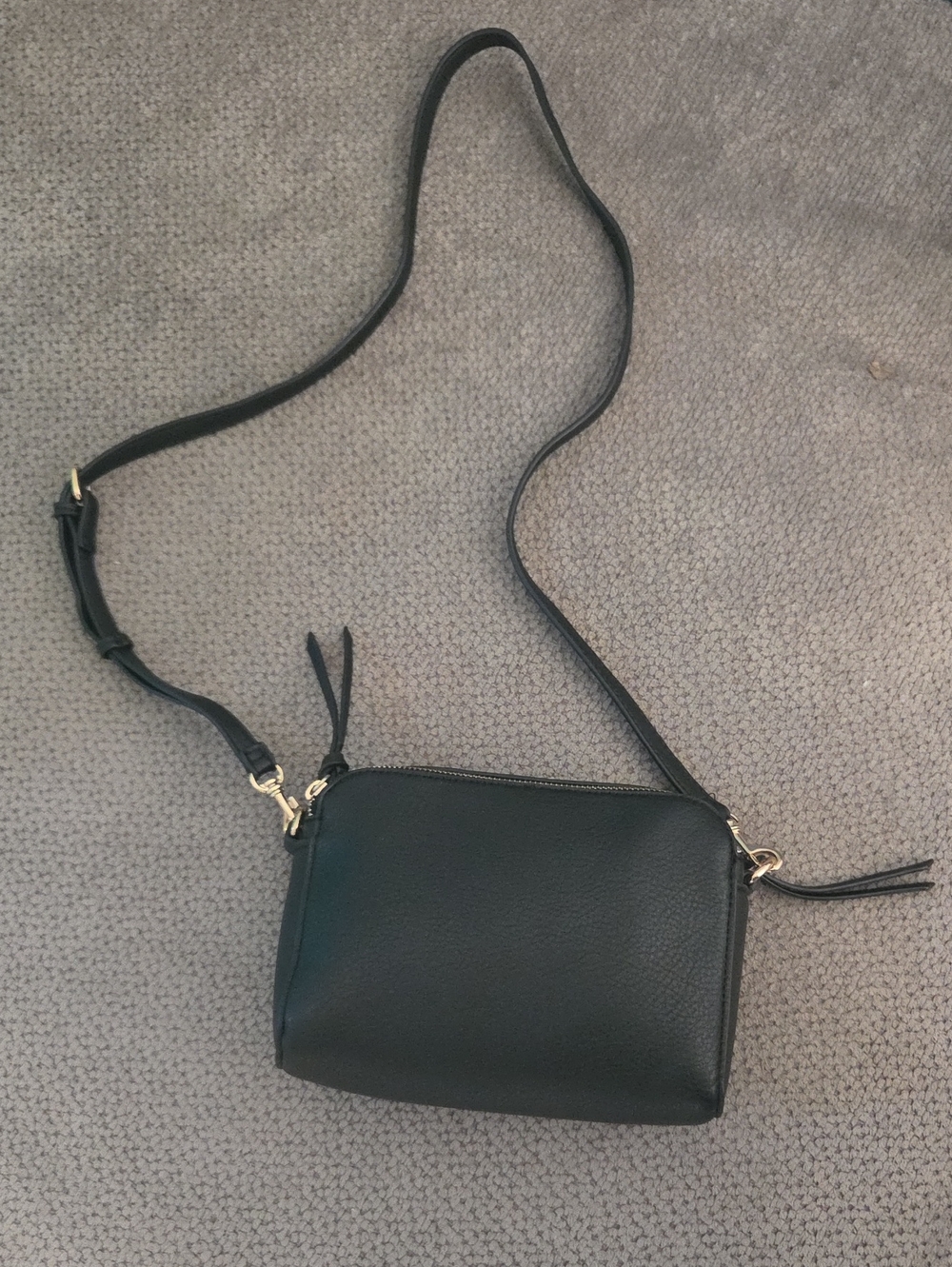 Old Navy Black Crossbody Bag with Gold Hardware